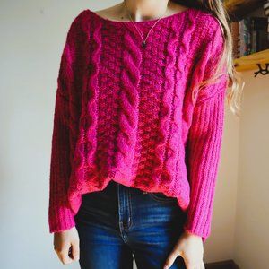 Pink Lily oversized pink sweater